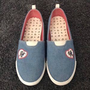 Disney x Junk Food Chambray Slip-On Shoes